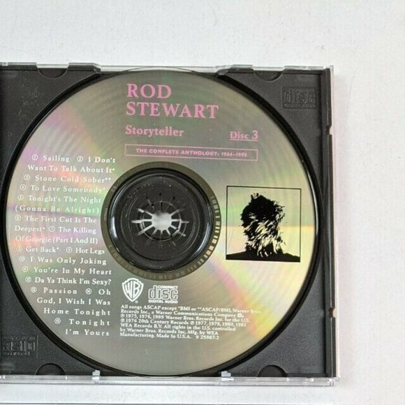 CD ROD STEWART Storyteller Disc 3 1990 15 Track To Love Somebody Get Back - Picture 4 of 9